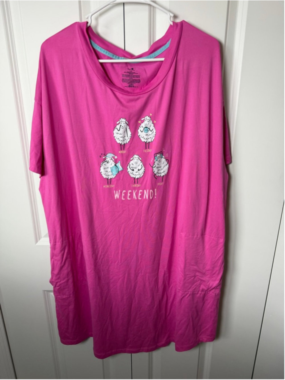 Secret Treasures Pink Sheep Pajama Nightshirt L/XL